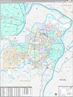 St. Louis, Mo Wall Map Zip Code